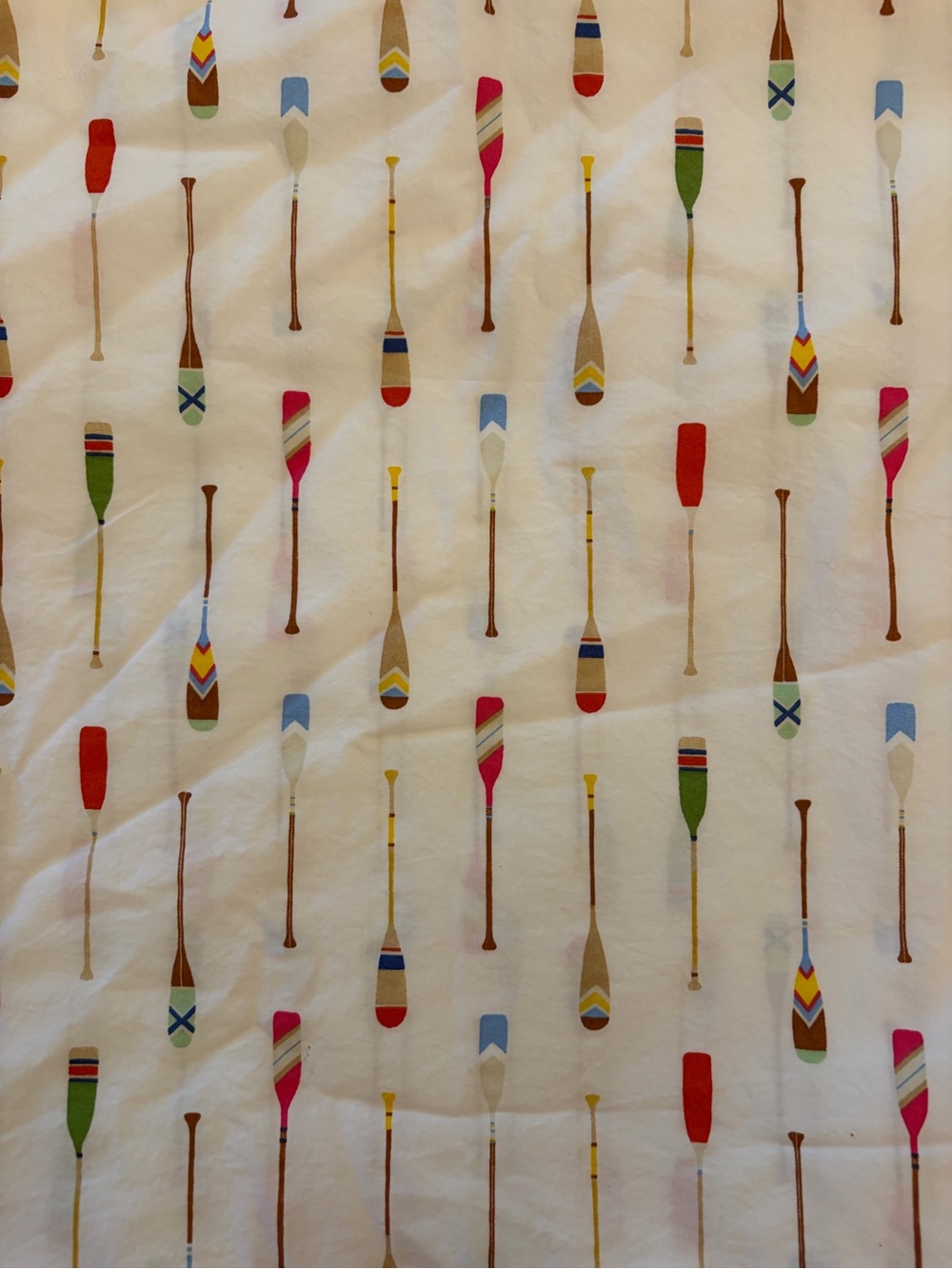 Pottery Barn Oar pattern shower curtain- like new